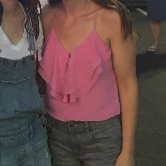 ✨LAST ACT!!! Banana Republic Pink Tie Front Camisole - Picture 3 of 3